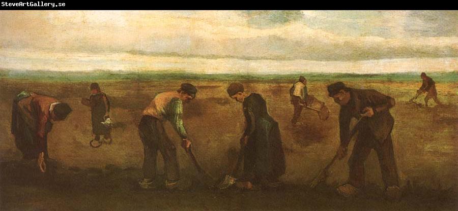 Vincent Van Gogh Farmers Planting Potatoes (nn04)